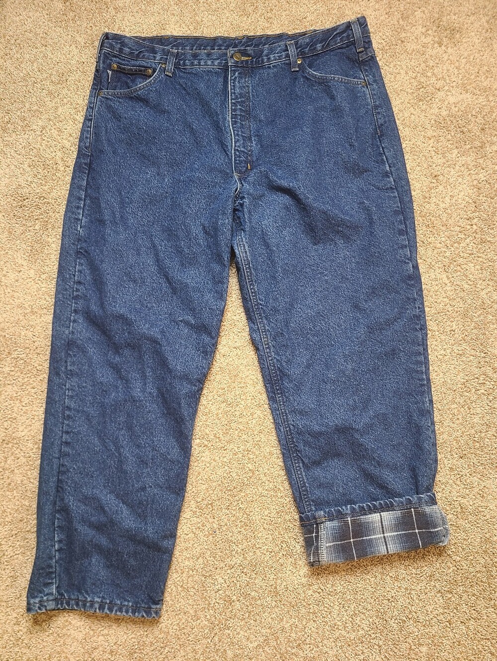 40x29 Vintage Carhartt Mens Flannel Lined Insulated Jeans Work Pants